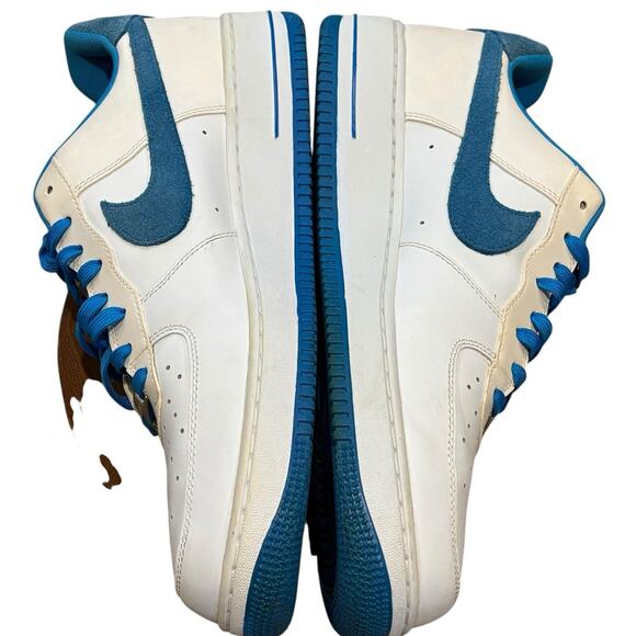 Nike Air Force 1 Low White Blue Suede Swoosh Men’s 13 Sneakers 488298-148 main image 5